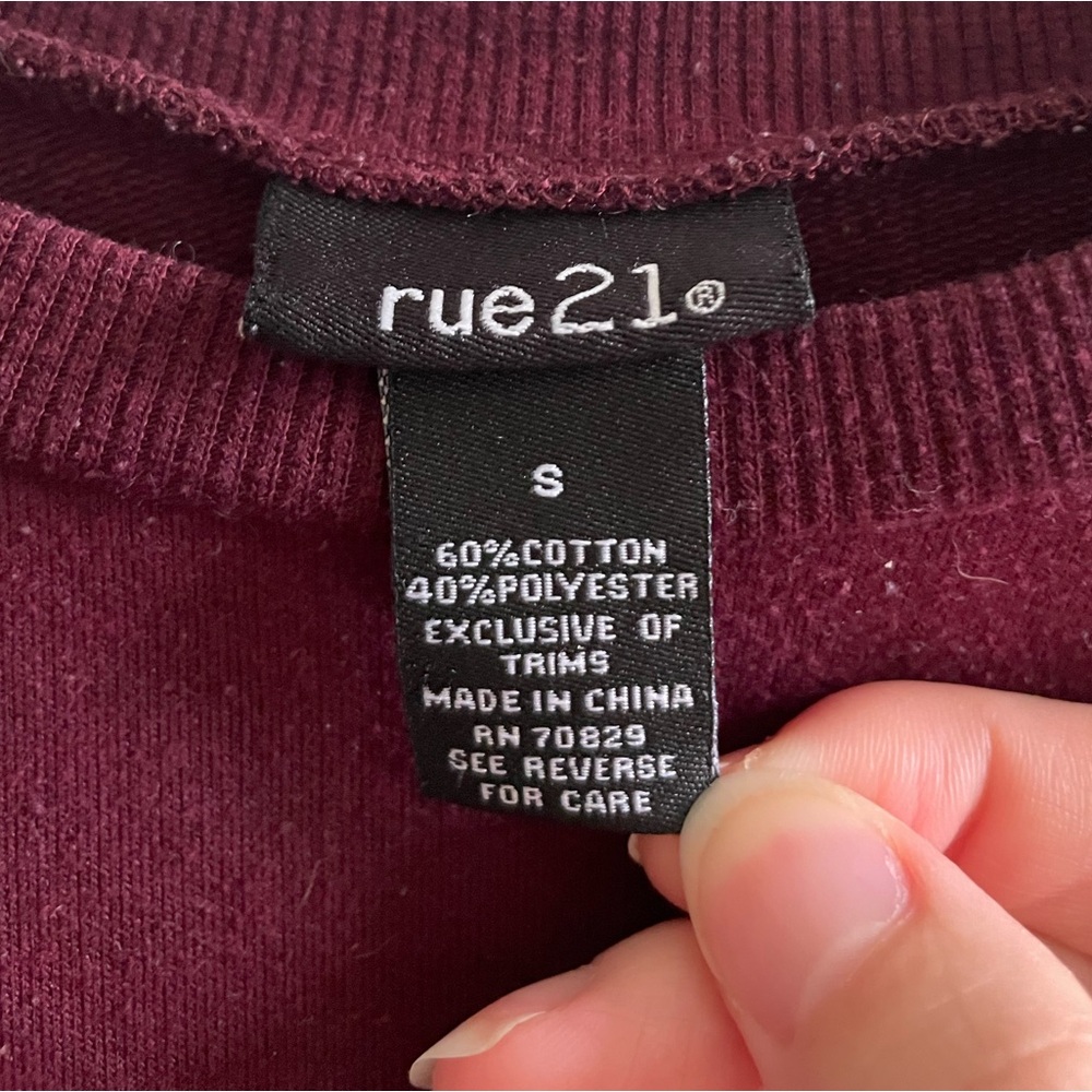 Rue21 Rose Gold Sequined “LOVE” Long Sleeve - Picture 3 of 3